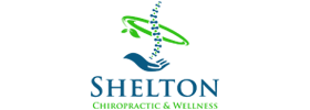 Shelton Chiropractic & Wellness logo with stylized spine