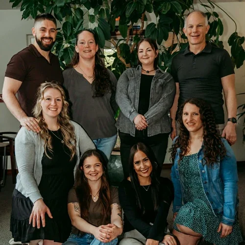 Group portrait of a chiropractic clinic team